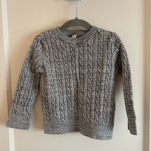 GAP Kids Gray Cable Knit Sweater